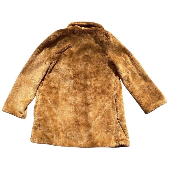 Love Tree Teddy Coat M Tan Brown Faux Fur Sherpa Jacket Boho Mob Wife Style - Picture 4 of 16